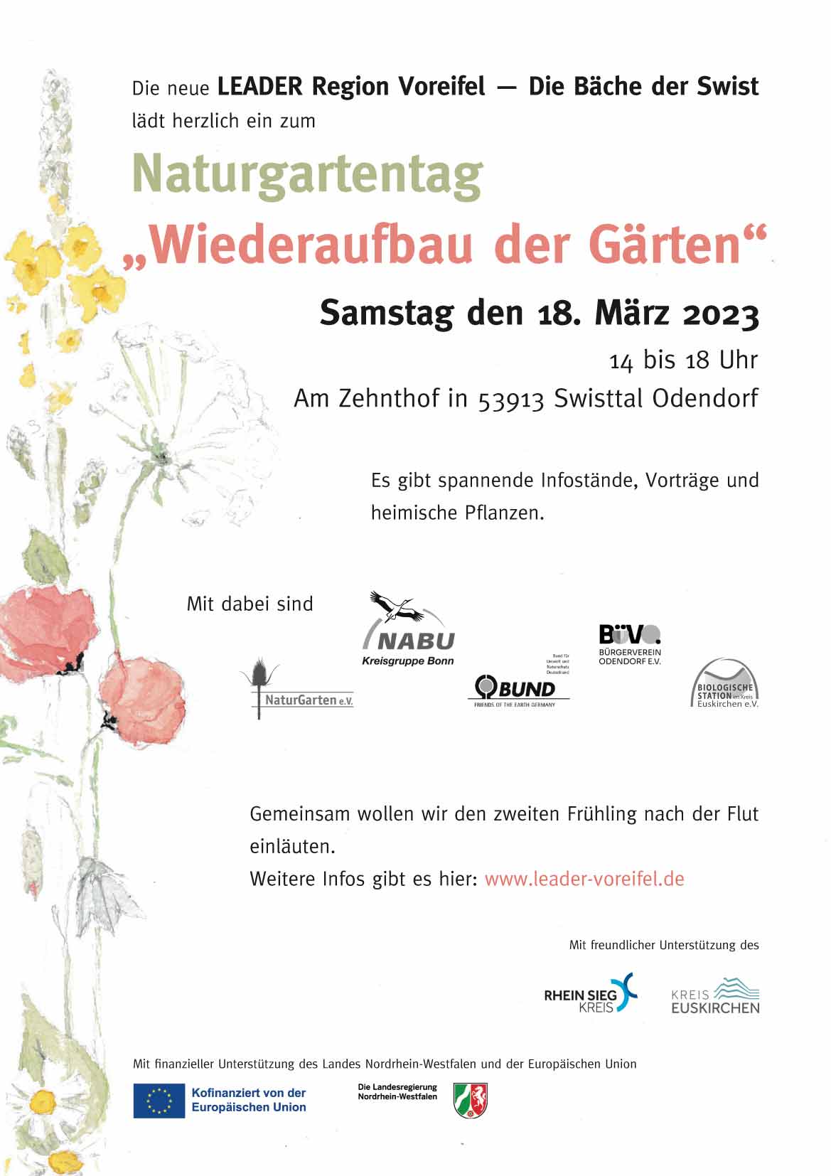 Naturgartentag der LEADER Region Voreifel, Swisttal Odendorf 18.3.23
