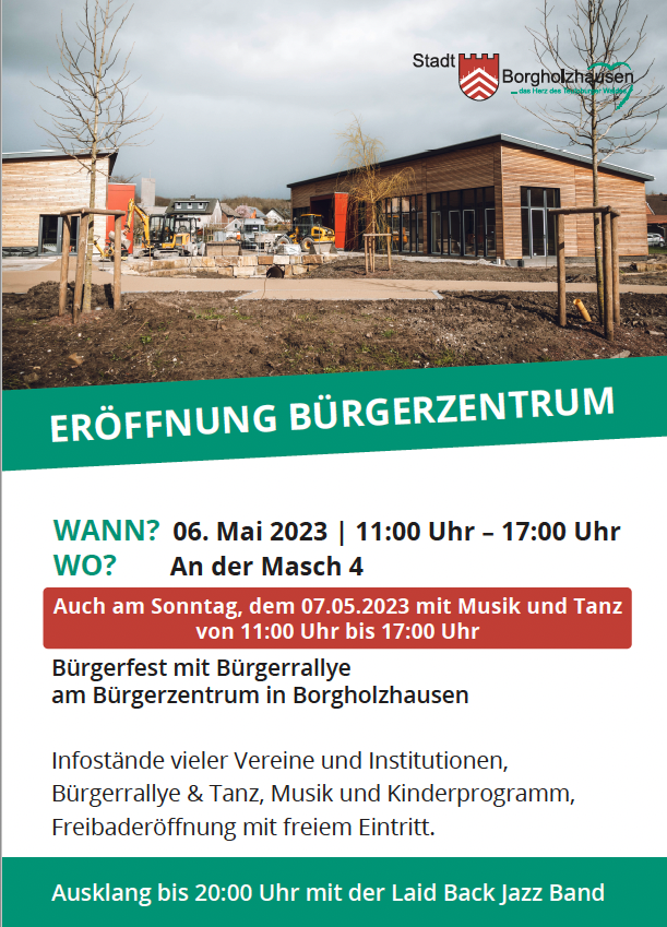 Bürgerfest Einweihung neues Bürgerzentrum Borgholzhausen