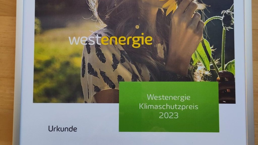Klimaschutzpreis 2023 der Westenergie